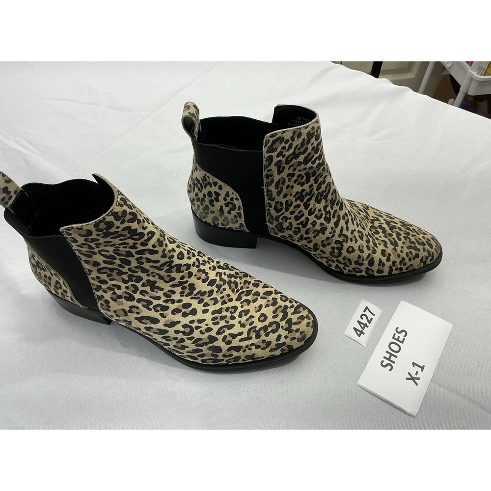 Womans Dolce Vita Tristan Ankle Boots Animal Print Pullon Beige 8 M